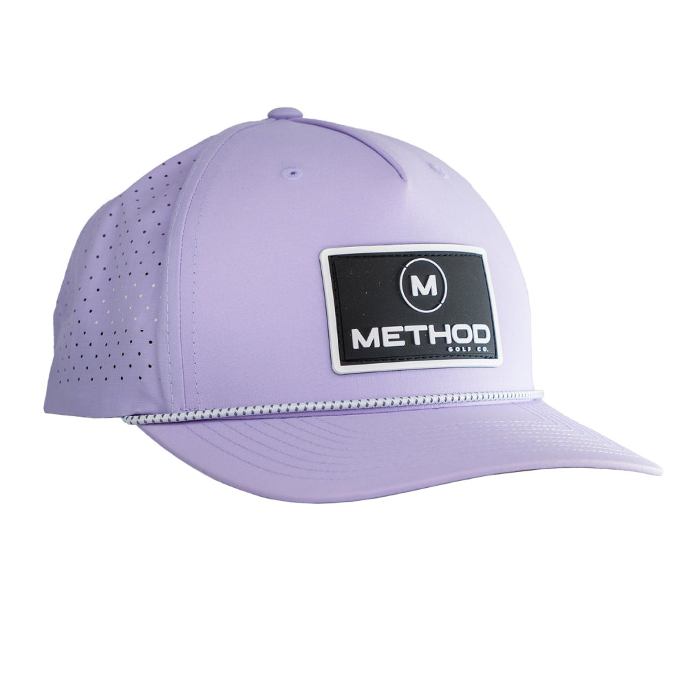 Method Golf Hat - Lilac - Black Patch